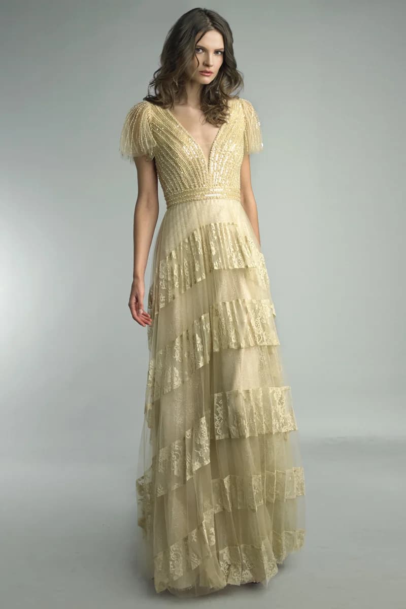 Cap Sleeve  Gown view 1